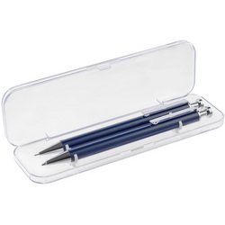 Набор Мессен в футляре: ручка шариковая и механический карандаш, металл, пластик