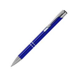 Ручка шариковая Lubek с нажимным механизмом и лакированным покрытием, алюминий