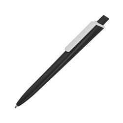 Ручка "Малага" шариковая трехгранная с белым клипом, пластик