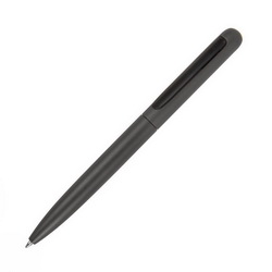 Ручка шариковая "Move it" c черным клипом, алюминий с матовым покрытием. Ручка с поворотным механизмом, клип выдвигается после поворота корпуса.