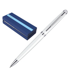 Ручка Waterman шариковая "Hemisphere White CТ M", латунь, детали дизайна - палладиевое покрытие