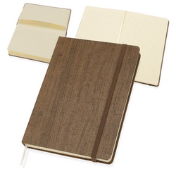 Блокнот формата А5 в обложке с имитацией дерева, PU, бумага