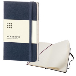 Записная книжка "Moleskine" с резинкой, внутренним карманом и блоком в линейку, полипропилен, бумага