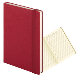 Ежедневник недатированный Summer time BtoBook с жесткой обложкой на резинке , А5, 256 стр., кремовый блок, ляссе в цвет обложки, искусственная кожа