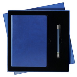 Подарочный набор "Modern" из 2х предметов: недатированный ежедневник Portobello Trend Latte арт. 48360504 и ручка "Meteor" арт. 33329804, в синей картонной коробке с ложементом.