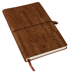 Ежедневник недатированный, А5, тонированный блок, на резинке, с обложкой, имитирующей древесину