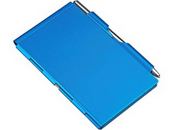 Записная книжка с ручкой синий