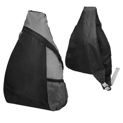 Рюкзак с боковым сетчатым карманом, регулируемым усиленным плечевым ремнем и с отражающей поверхностью, полиэстр 210D