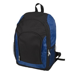 Двухцветный рюкзак с двумя отделениями, боковым сетчатым карманом и регулируемыми плечевыми ремнями, полиэстр 600D