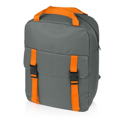 Рюкзак с отделением для ноутбука и большим внешним карманом на застежках, полиэстр