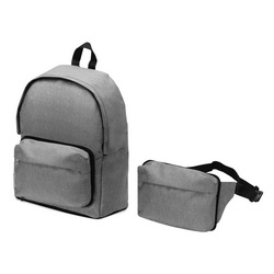 Рюкзак из переработанного пластика 2-в-1 с поясной сумкой и внутренним карманом для планшета, боковым сетчатым карманом и карманом спереди, переработанный пластик