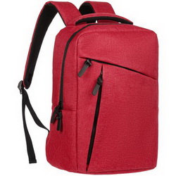 Рюкзак для ноутбука, 17л, с внутренними карманами для документов и ноутбука, два наружных кармана на молнии, возможность крепить на выдвижную ручку чемодана, полиэстер, ПВХ