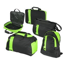 Набор сумок 4 в 1 " В дорогу": сумка для документов, дорожно-спортивная сумка, рюкзак. сумка через плечо, полиэстр. Удобно складывается в чехол