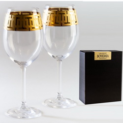Набор "Эллада" из 2-х бокалов для вина, 450мл, богемское стекло, Чехия