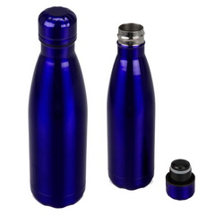 Термоизолирующая бутылочка для питьевой воды "Comfort", 500 мл, сохраняет напитки горячими в течение 10 часов или охлажденными в течение 6 часов, сталь