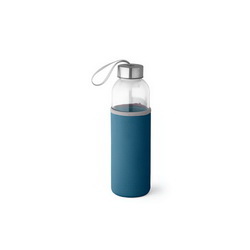 Стеклянная бутылка для воды из стекла и нержавеющей стали, 500 мл, в чехле soft shell.