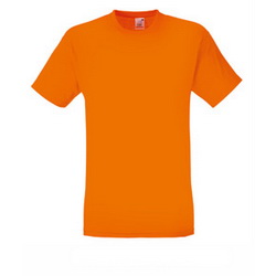 Футболка S 100% хлопок, плотность 145 г/кв. м,без боковых швов, цвет  оранжевый