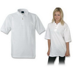 Рубашка поло S 100% хлопок, плотность 210 г/кв. м белый