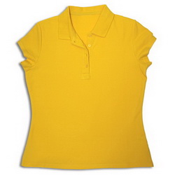 Рубашки-поло женская, S, 100% хлопок, плотность 205гр, желтый