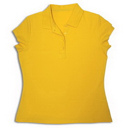 Рубашки-поло женская, L, 100% хлопок, плотность 205гр, желтый