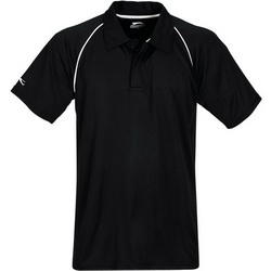 Рубашка-поло M с рукавами реглан, 100% полиэстер Cool Fit, плотность 140 г/кв.м, цвет черный