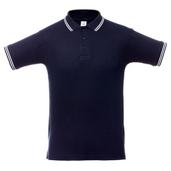 Рубашка-поло унисекс с боковыми разрезами, S–XL, плотность 180 г/м кв., 100% хлопок