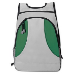 Рюкзак с двумя сетчатыми карманами для бутылок, нейлон, цвет зеленый