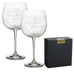Набор из 2 бокалов для красного вина по 670 мл "Дуэт", выдувное хрустальное стекло, в подарочной коробке, Чехия