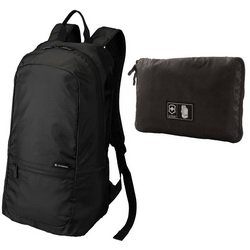 Складной рюкзак Victorinox, основное отделение и передний карман на молнии, регулируемые плечевые ремни, компактно складывается для хранения и переноски, полиэстр