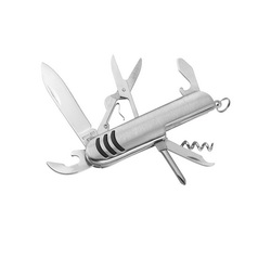 Нож многофункциональный (штопор, нож, пилка, крестовая отвертка, ножницы, кольцо для ключей, 2 открывалки), металл