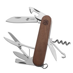 Нож перочинный STINGER, 90 мм, 13 функций, нержавеющая сталь, дерево, в картонной коробке