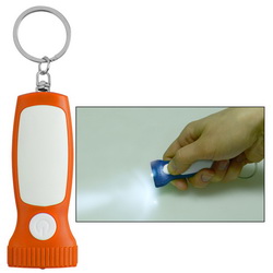 Брелок-фонарик со вставкой под лого, пластик