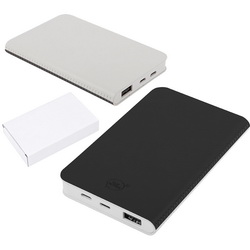 Универсальное зарядное устройство на 4000mAh, одна сторона цветная, а другая - белая, в комплекте провод с разъемами iPhone 5/5S/5C,6/6S,7, Micro USB, индикаторы заряда загораются при встряхивании устройства, пластик, искуственная кожа