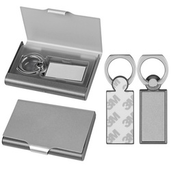Подарочный набор: визитница и держатель для телефона, металл