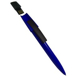 Ручка-флэш-карта USB, 8Gb, металлический корпус, пластиковый клип