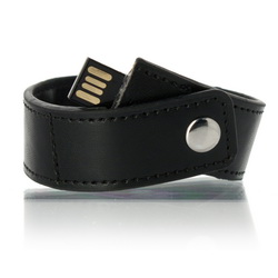 Флэш-карта USB-браслет, 8 Gb, кожа