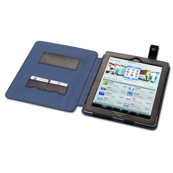 Чехол для iPad с отделениями для карточек, микрофибра, цвет черный