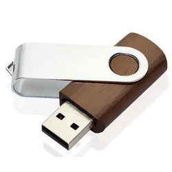 Флэш-карта USB, 8Gb, дерево, металл