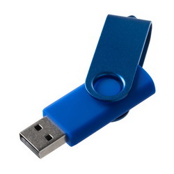Флэш-карта USB с покрытием софт-тач, 8 Gb, пластик, металл. Возможны комбинированные сочетания цветов корпуса и скобы.