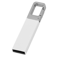 Флэш-карта USB с карабином, 16 Gb, металл