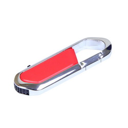 Флеш-карта USB в виде карабина, 32Gb, металл, пластик