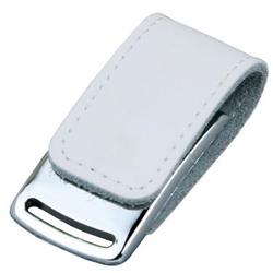Флеш-карта USB, 16Gb, кожа, металл