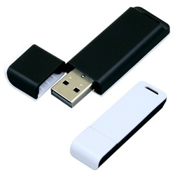 Флеш-карта USB с оригинальным двухцветным корпусом, 16Gb, пластик