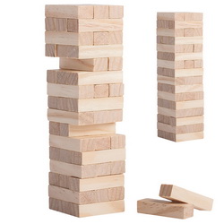 Игра "Башня победителя" из 48 деревянных брусочков, дерево