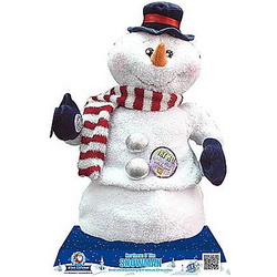 Игрушка мягкая электромехническая "Зажигательный Снеговик" (во включенном состоянии играет музыка, и Снеговик танцует), текстиль