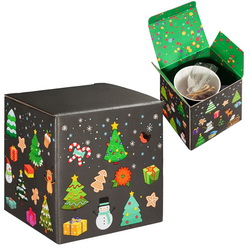 Сборная коробка "Новогодний калейдоскоп" для подарков, микрогофрокартон