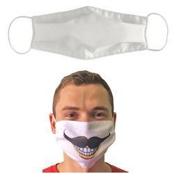 Многоразовая маска для лица под сублимацию, размер S, внешний слой - 75% полиэстр, 25% хлопок, внутренний слой (к лицу) – 100% хлопок