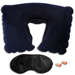 Набор дорожный (подушка, маска для сна, беруши), цвет темно-синий