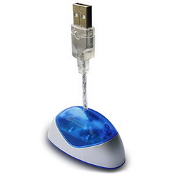 USB HUB на 4 порта, пластик синий
