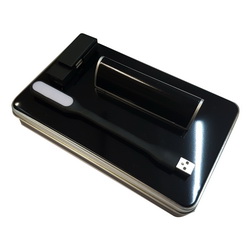 Подарочный набор: внешний аккумулятор 2800Mаh, флеш-карта 16Гб и USB-лампа, в подарочной коробке с ложементом, металл, пластик